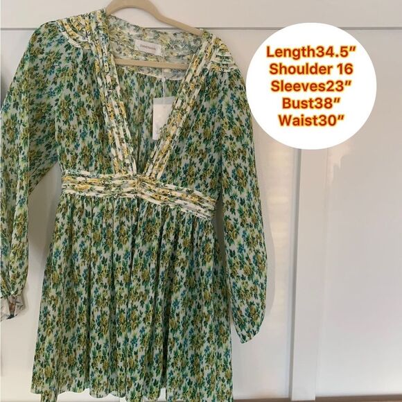 Nwt Zimmermann golden bliss pleated dress - Picture 3 of 6